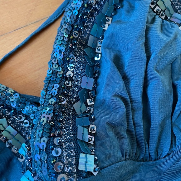 BCBG Maxazria turquoise halter top size small - Picture 6 of 6